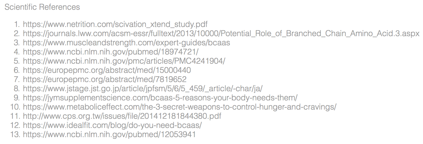 Scientific References