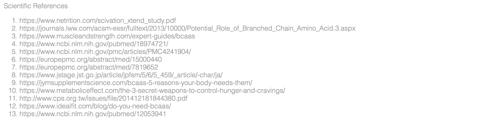 Scientific References