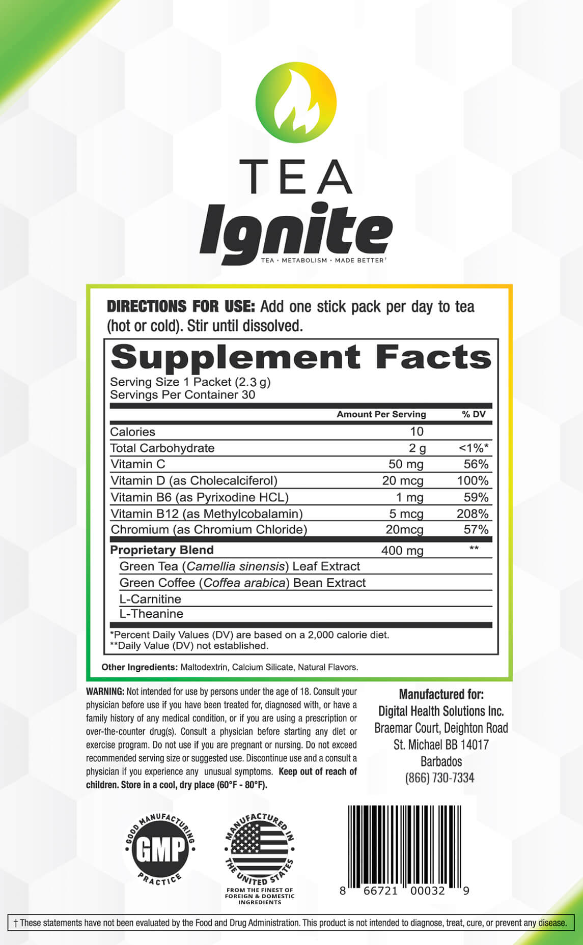 Tea Ignite Label